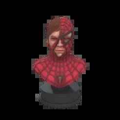 spiderman broken mask bust 3d model