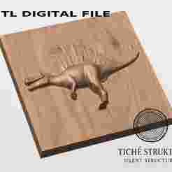 Spinosaurus Dinosaur – Prehistoric Relief – 3D STL Model