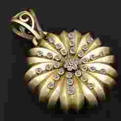 Spiral Bloom Diamond Pendant