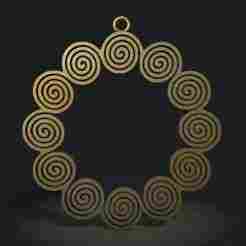 Spiral Earrings 3D Model