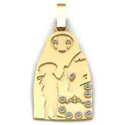 Spirited Away No-Face and Chihiro pendant