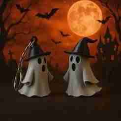 Spooky Ghost Keychain