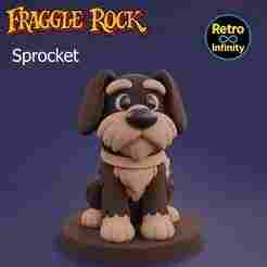 Sprocket - Fraggle Rock 3D figure Retro Infinity style (90mm) : vinyl collectible