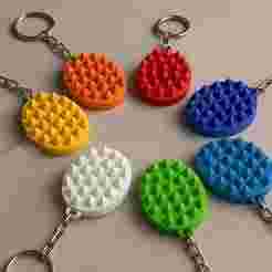 Stabby Stones Keychain, Spiky Keyring, EDC Tactile Stim, for Stress Relief - Anxiety, for ASMR or ADHD, Bag Charm