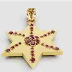 star shaped necklace 3D printable model