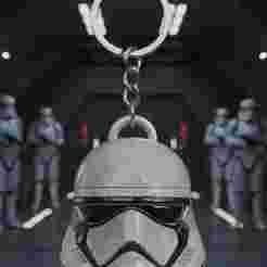 Star Wars First Order Stormtrooper Helmet Keychain (No Supports)