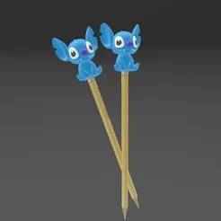 STICH FOR PENCIL OR KEY RING WITH ROTATING AND INTERCHANGEABLE HEAD EASILY PRINTED BY COLOR AND OR HAND PAINTED