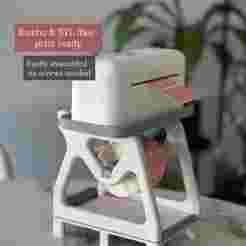 STL and Bambu files - Thermal Label Printer Maker Holder with machine Tray: Munbyn Compatible, Roll and Fan-Fold (Digital Download)