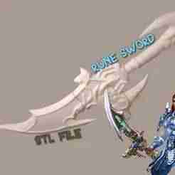 STL FILE | Metin2 Rune Sword - weapon for cosplay / prop weapon