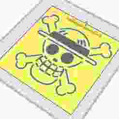 strawhat jolly roger stencil