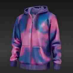 Stylish Gradient 3D Printed Hoodie