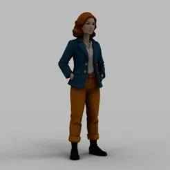 Stylish Woman Figurine - Female Character - Modern Lady Miniature