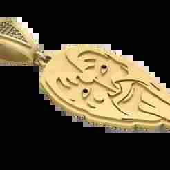 Stylized Mask Pendant 3D Printable Jewelry Model