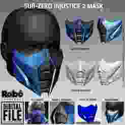 Sub-Zero Injustice 2 Great Master Assassin Mask - Cosplay - MK