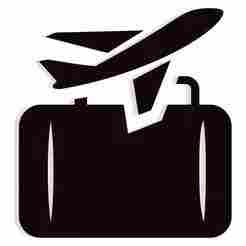 suitcase with a plane taking off from inside 1 - 2D/3D Wall Art STL+SVG For CNC Router, Plasma, Waterjet, Laser & 3D Printer