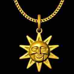 sun face charm