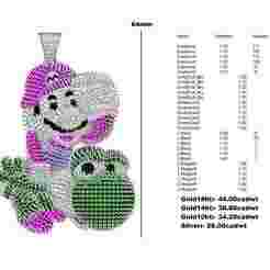 Super Mario Cartoon Hip Hop Diamond Pendant