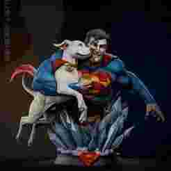 Superman & Krypto Bust - 3D digital STL file