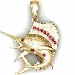 Swordfish Pendant 3D  printable  Model