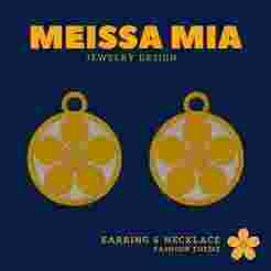 Symbols of Elegance – 3D Print File for Samurai Crest Earrings & Necklace - Japanese Samurai Family Earring - Kamon Coat of Arm Necklace - Girl's Insignia Fashion Trend