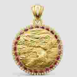 Tailed White Fox Amulet for Keychain