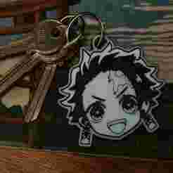 Tanjiro Kamado keychain,  Demon Slayer