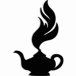 teapot with swirling steam forming a floral shape 1 - 2D/3D Wall Art STL+SVG For CNC Router, Plasma, Waterjet, Laser & 3D Printer