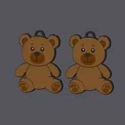 Teddy Bear - Earring & Pendant