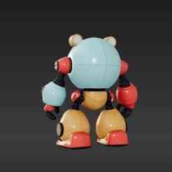 "Teddy Bot" - Cute Mecha Statue for Collectors and Painters