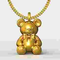 teedybear pendant charm