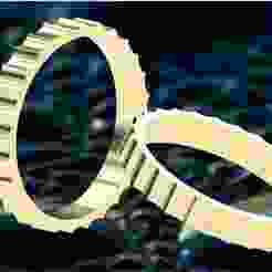 Textured Gear Ring - STL Files for 3D Printing (Sizes 16-18 mm)