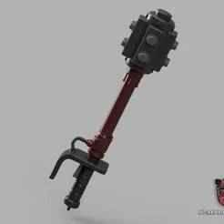 The Adeptus Arbites Class Shock Maul Baton 1:1 Cosplay Replica DARKTIDE