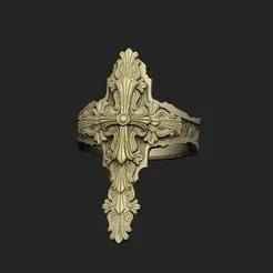 the cross ring design catholic baroque queen royal luxury