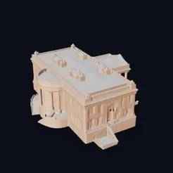 The White House – Easy Print STL, Washington DC Landmark Model