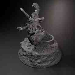 The Witness — 3D Printable Horror Sculpture (STL + OBJ)