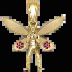 This glittering doll pendant