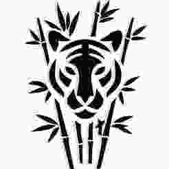 tiger face hidden in bamboo stalks 1 - 2D/3D Wall Art STL+SVG For CNC Router, Plasma, Waterjet, Laser & 3D Printer