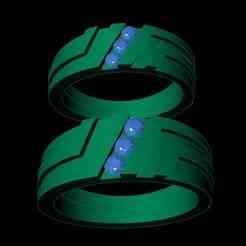 Timeless Matching Couple Ring Set – 3D CAD Jewelry Design