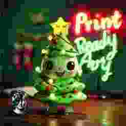 🎄 "Tinsel Spirit" Chibi Christmas Tree (STL)