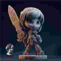 ⚔️ "Tiny Guardian" Warrior Girl (STL)