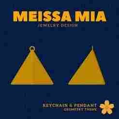 Tiny Tetra Charm – 3D Print File for Keychain or Pendant - Tetrahedron Keychain - tetrahedron Pendant - Platonic Solid Geometry