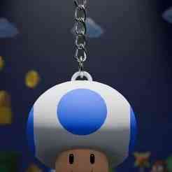 Toad Head Keychain - Super Mario Mushroom Retainer - Super Mario - Ready to Print
