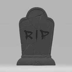 Tombstone Grave Stone STL – Smooth, Textured, Hollow & Solid Versions (with or without RIP)