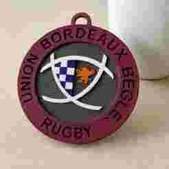 Top 14  Union Bordeaux Begles keychain badge color printable and renderable