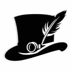top hat with a feather and monocle 2 - 2D/3D Wall Art STL+SVG For CNC Router, Plasma, Waterjet, Laser & 3D Printer