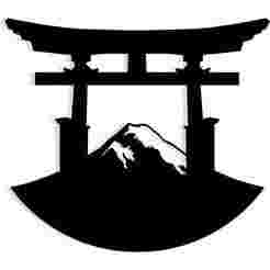 torii gate with a mountain peak rising through its center 2 - 2D/3D Wall Art STL+SVG For CNC Router, Plasma, Waterjet, Laser & 3D Printer