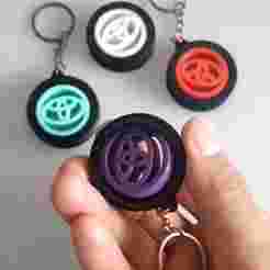 Toyota  Gyroscope Tire Keychain – Rotating Logo