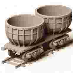 Train Bogie Pot Holder 3D Print – Decorative Showpiece Organizer
