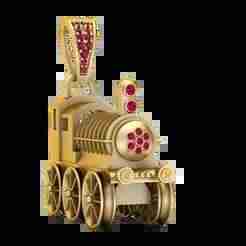 Train Gold Pendant  3d printable model