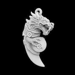 Tribal Dragon Fang Amulet 3D Print Model